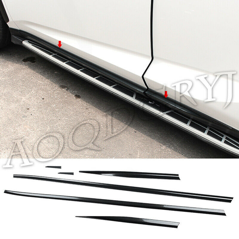 for Lexus NX 2015-2020 Carbon Fiber Look Body Side Door Molding Line Trim Strips