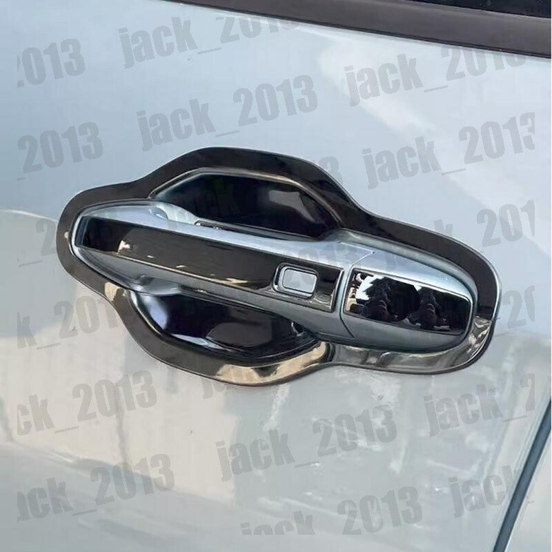 for Hyundai Santa Fe 2019-2023 Black Side Door Handle Base Bowl Cup Covers Trims