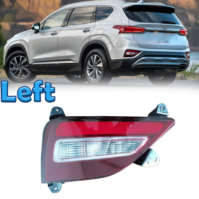Left Rear Bumper Backup Light Reflector Lamp for Hyundai Santa Fe 2019-2022