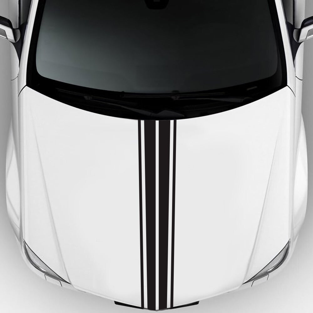 Racing Long Stripe Graphics Stickers Vinyl Film Decals For Car Hood Bonnet Decor