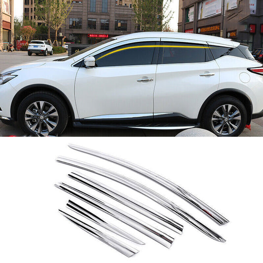 for Nissan Murano 15-21 Abs Chrome Side Window Visor Vent Shades Sun Rain Guard