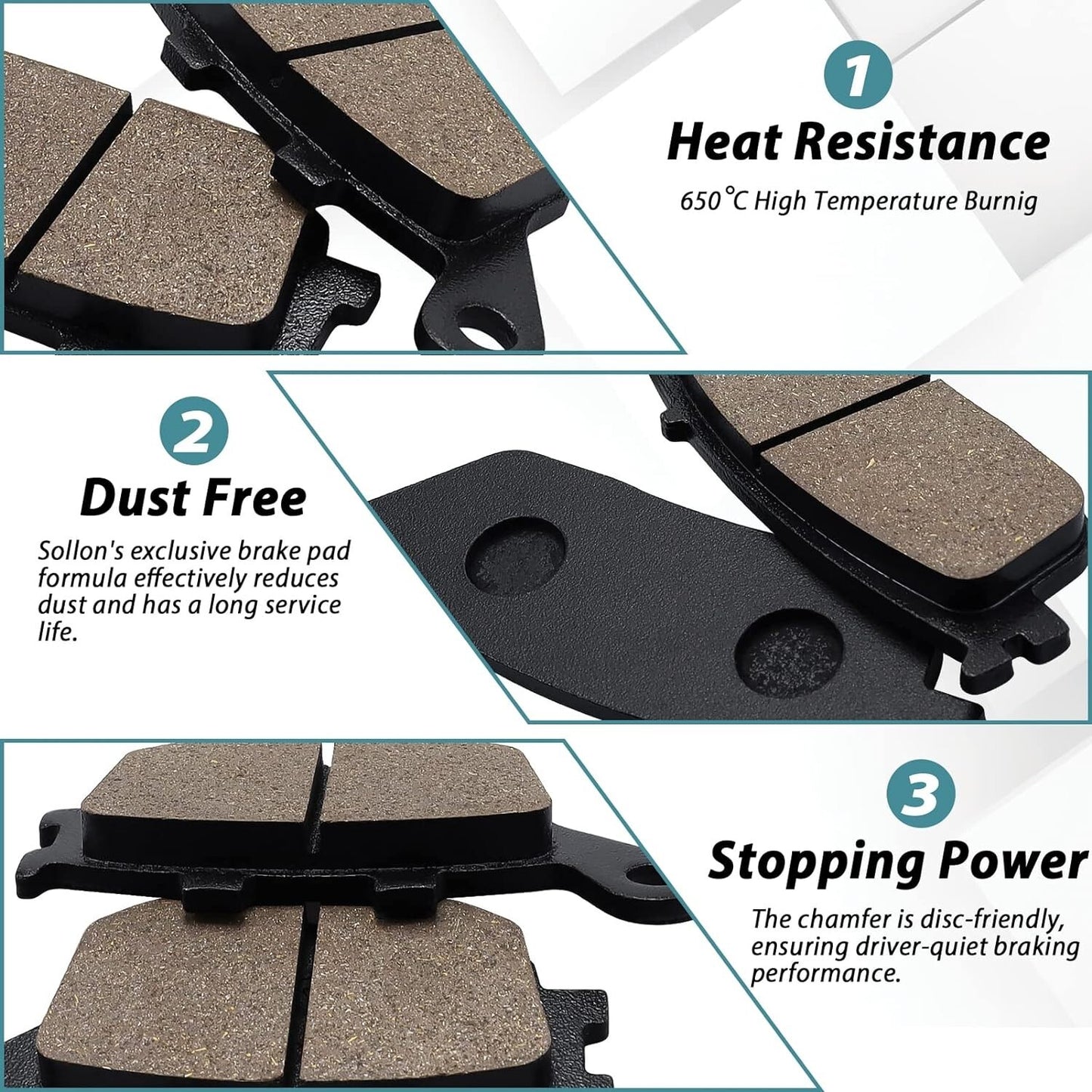Brake Pads for Honda 600 CB600F Hornet 1998-2006 CB600 Hornet S 2000-2004 CB750