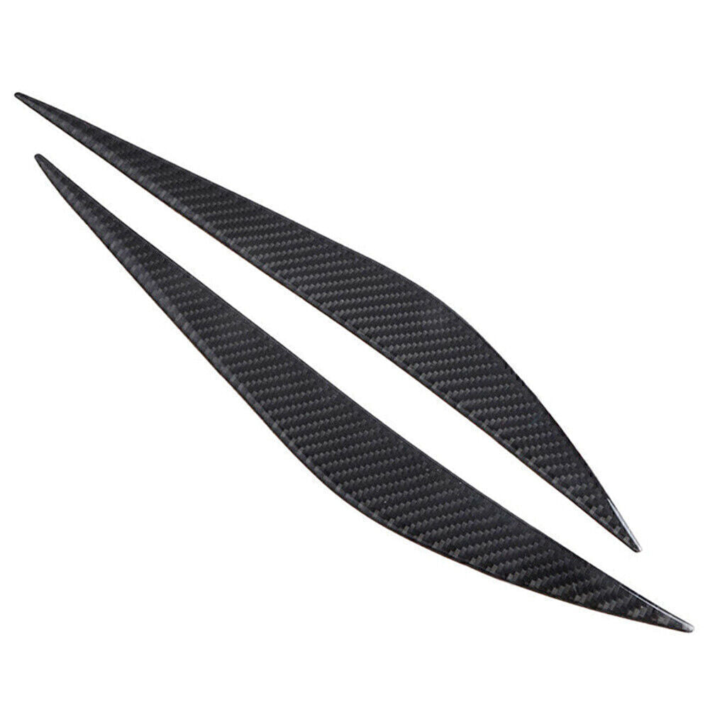 2X Carbon Fiber Headlight Eyebrow Eyelid Cover Fit for BMW 3 Series 2013-17 F30