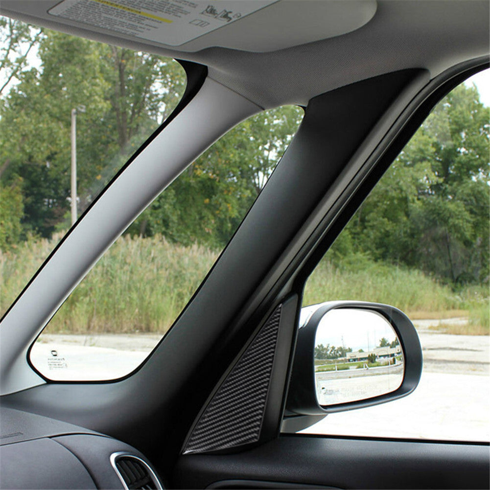2Pcs Carbon Fiber Rear Trunk Spoiler Wing Cover Trim For 718 2016-2022 v