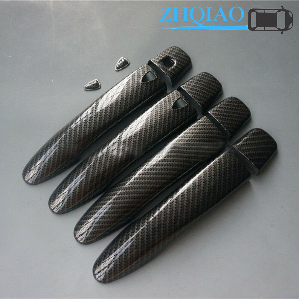 New Carbon Fiber Print Door Handle Cover Trim Fits for Nissan Qashqai Rogue Sport