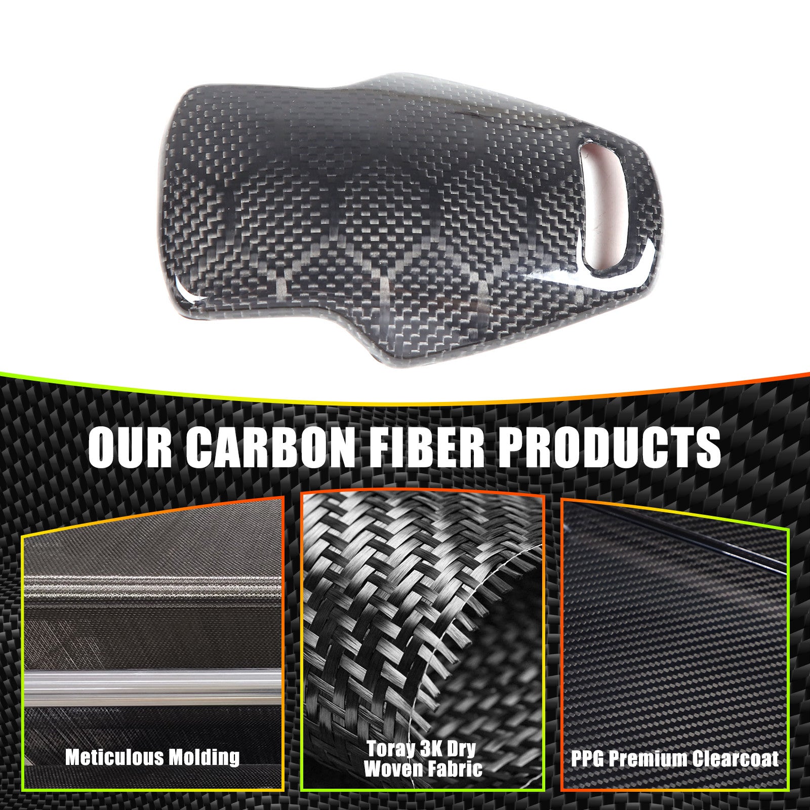 Honeycomb carbon fiber console mode selector protective case trim for Corvette C8 2020-24 n