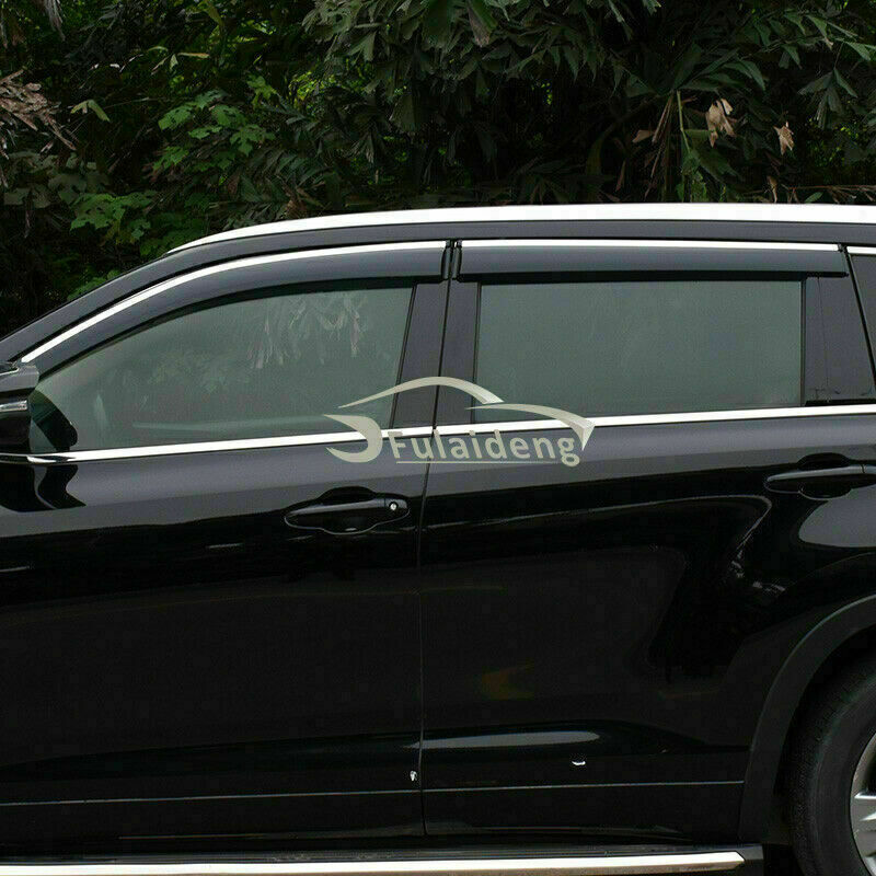 Car Window Visor Deflectors Vent Sun Rain Guard for Toyota Highlander 2014-2019