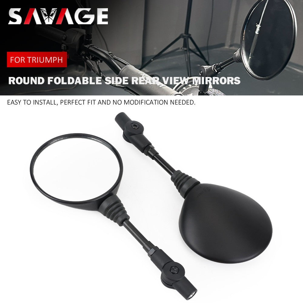 Foldable Side Rear View Mirrors for Triumph Scrambler 400X Speed X4 400 2025 Q
