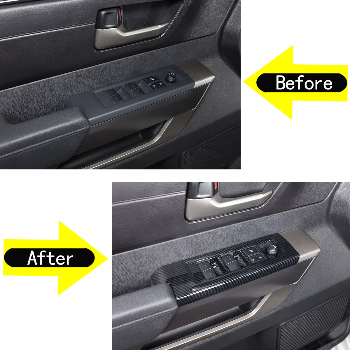 Carbon fiber decorative cover for door and window lift switch panels suitable for Tendera 2022 - 24- n