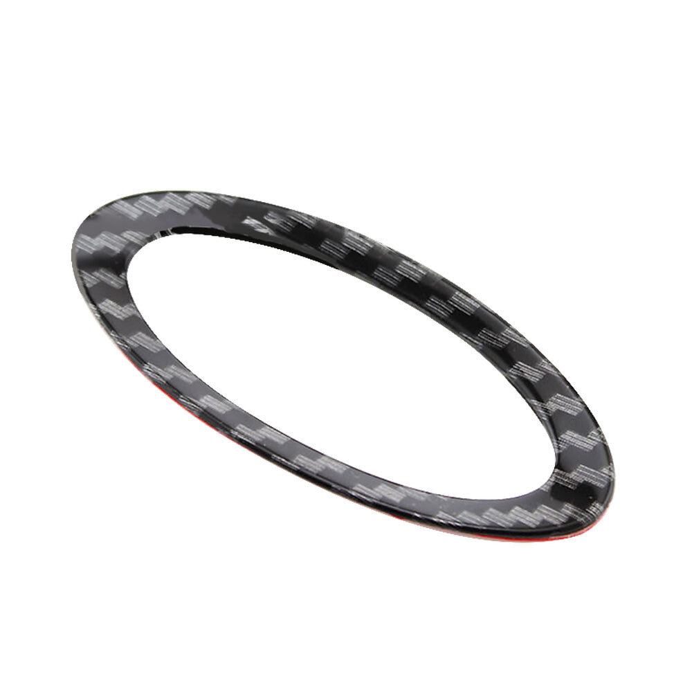 Carbon fiber black steering wheel center ring cover trim for Ecosport 12-18 n