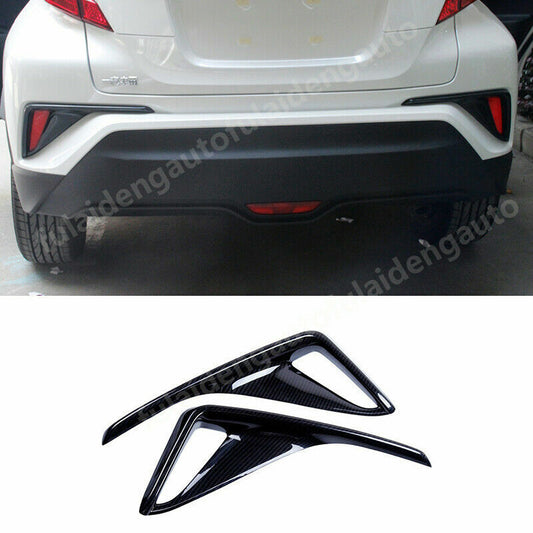 for Toyota C-HR CHR 2016-2021 Carbon Style Rear Bumper Fog Light Lamp Cover Trim