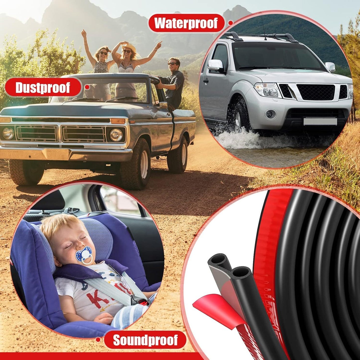 24.6 ft EPDM rubber weatherstripping for Dodge for Ram 1500 2500 hatchback doors. n