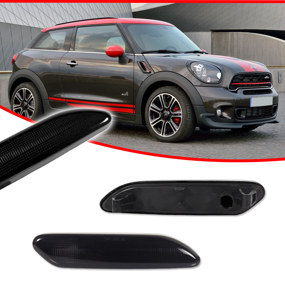 Suitable for Mini Cooper Countryman 12-17 R60 R61 Smoke Lens Side Marker Light Protector Set - v