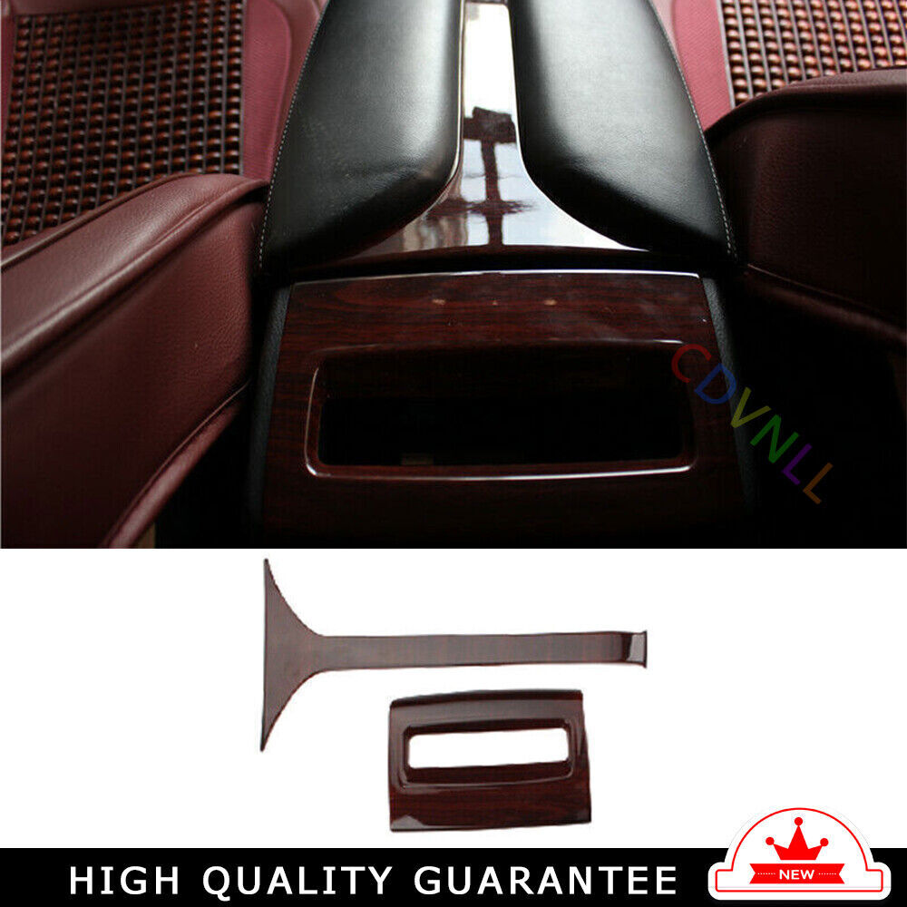 Console Storage Box Cover Trim Inner for Nissan Murano 2015-2021 Red Wood Grain