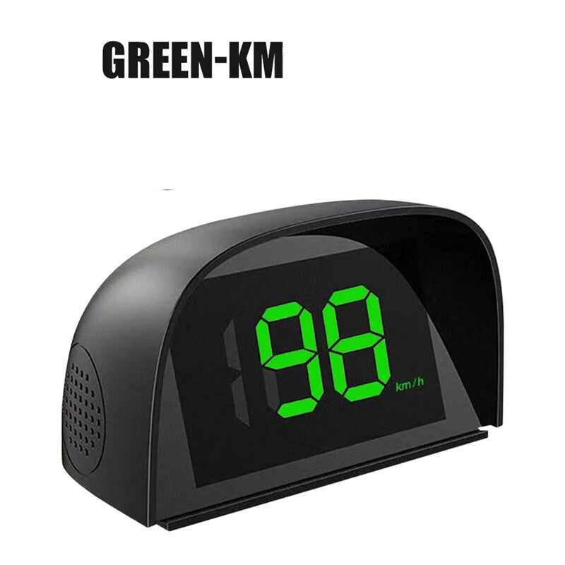 KMH Car HUD Head Up Display GPS Digital Speedometer Green Big Font Speed Meter