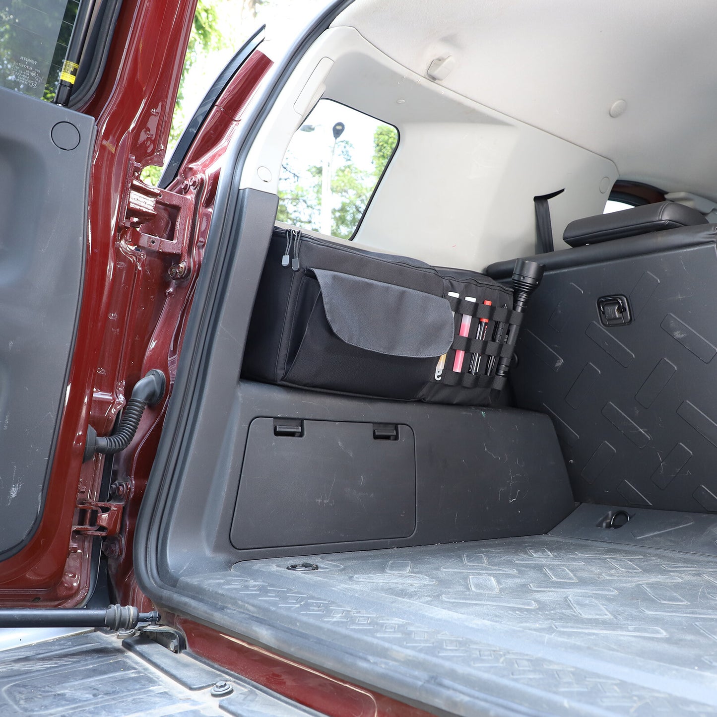 Car trunk storage bag suitable for Toyota FJ Cruiser 07-21 rear storage pocket on the left side Q