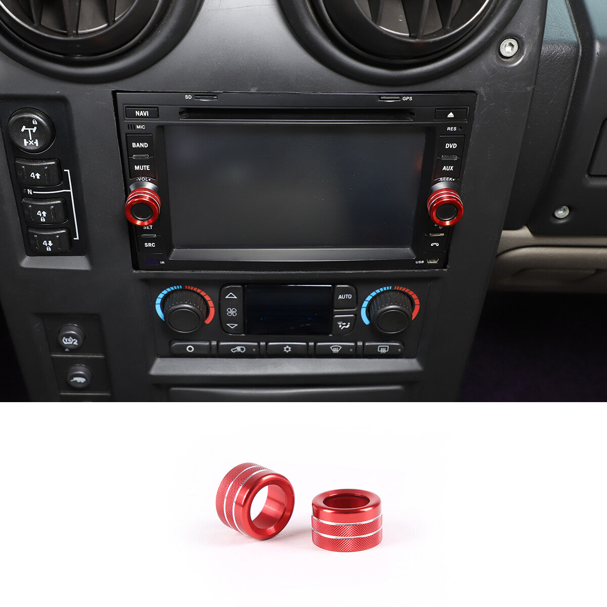 2 Instrument Panel Air Socket Barrier Mesh Cover Trim for Hummer H2 2003-2007 - v