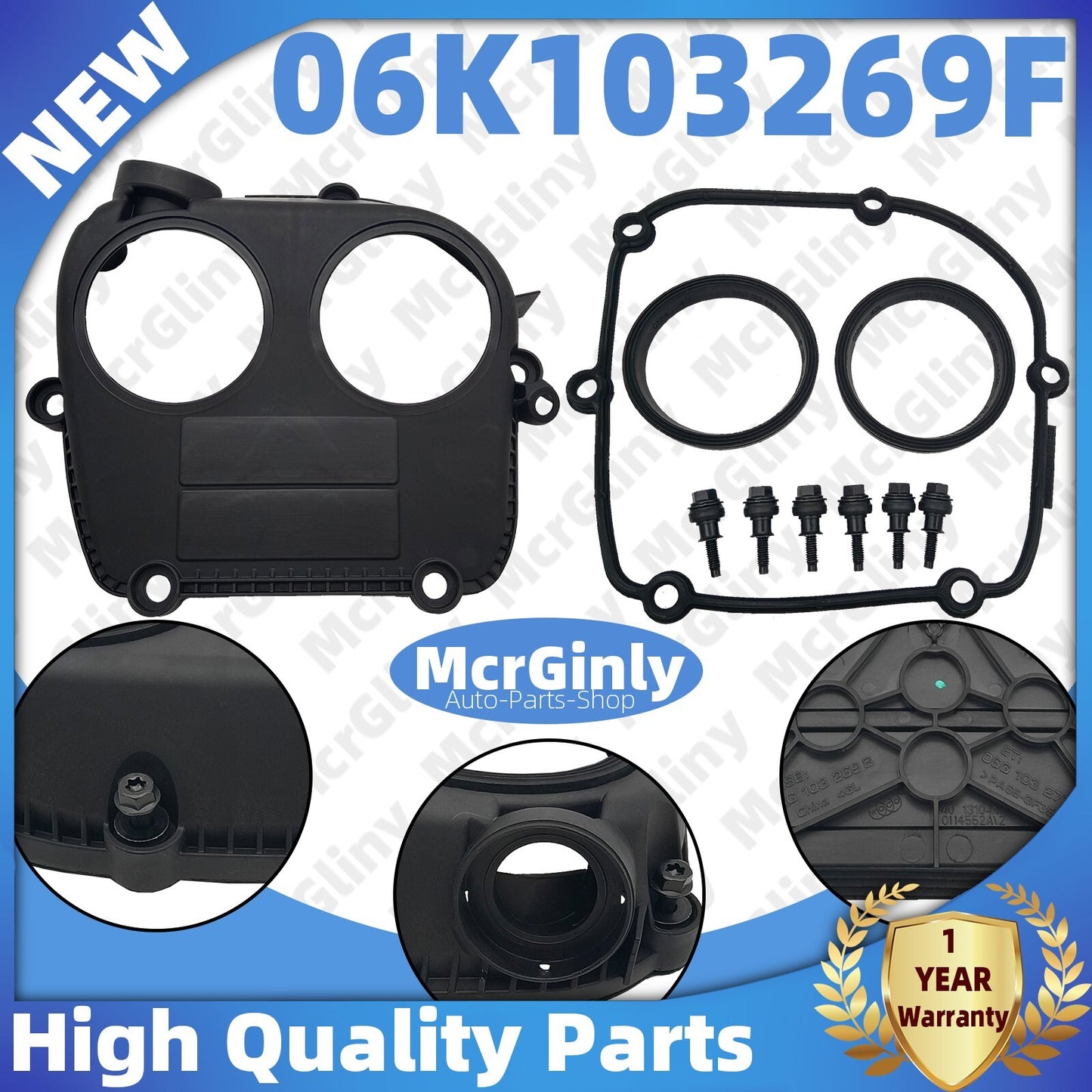 Engine timer cover with gasket suitable for Audi A4, A5, for Jetta , for Tiguan , and Beetle (06K103269F-) n