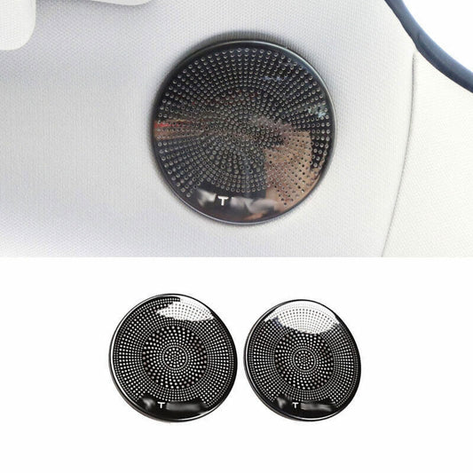Black Titanium A Pillar Speaker Frame Cover Trim Fit For Model 3 2017-2021 n