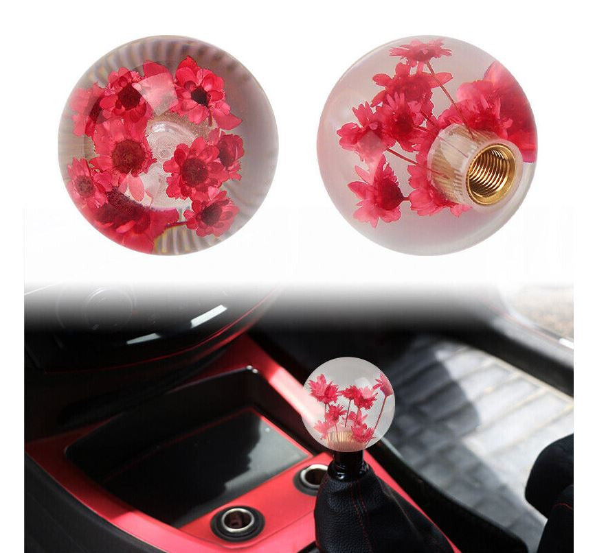 Red Flower Bubble Ball for Honda Manual Shifter Transmission