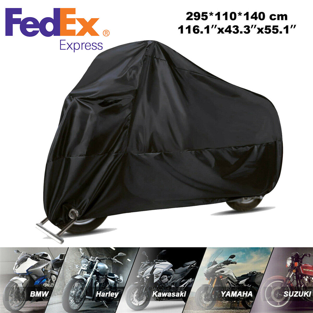 4XL Motorcycle Rain Dust Cover Outdoor UV Protector for Motorcycle Scooter Bike Q