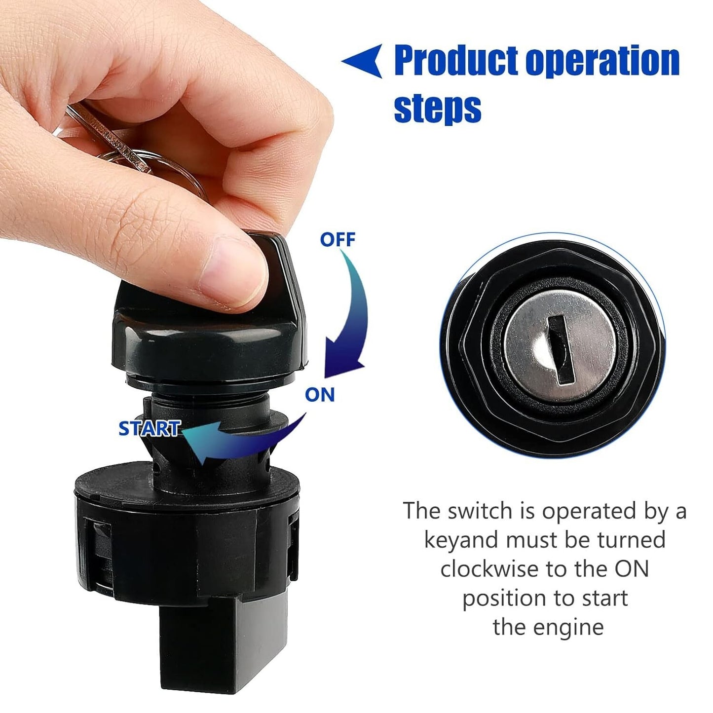 Ignition Key Switch for Polaris Sportsman 400 500 700 800 Ranger 400 425 500 570