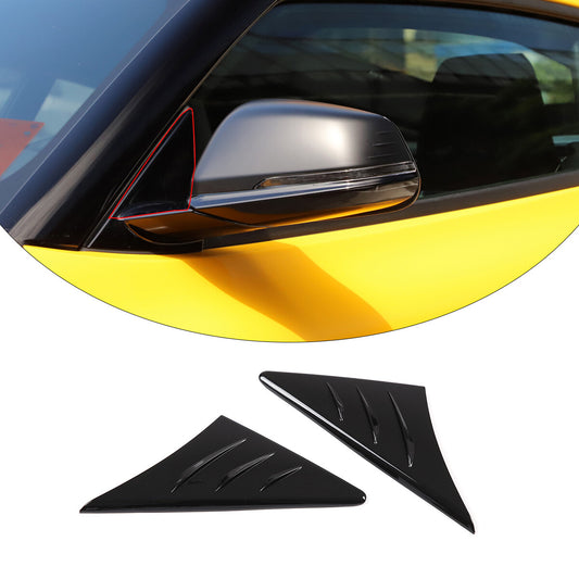 2 Black Side-Mirror Windproof Buffet Deflector Plates for -a Supra 19-22- n