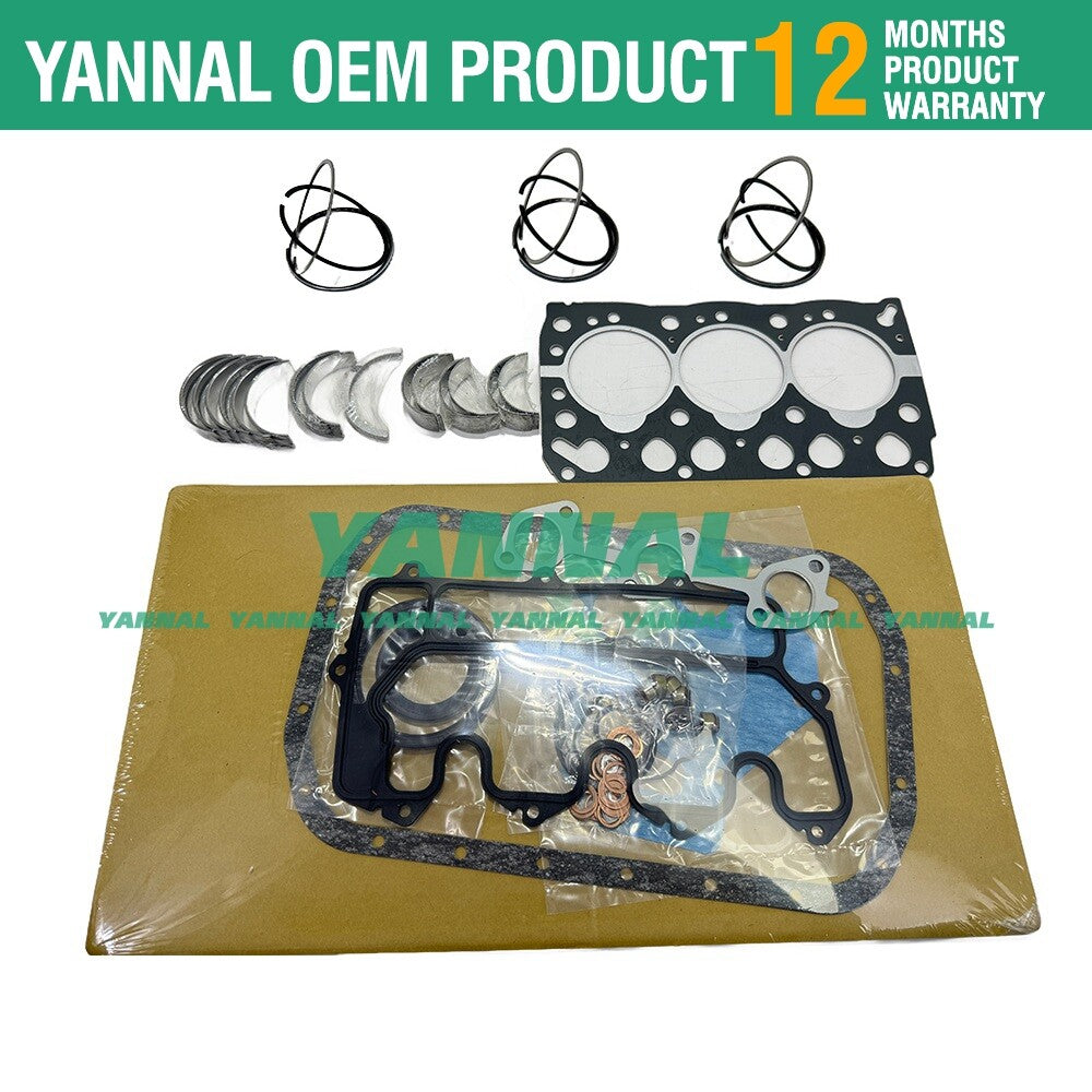 Suitable for ISUZU 3LB1 excavator overhaul Re-ring Kit - Piston ring head gasket bearing