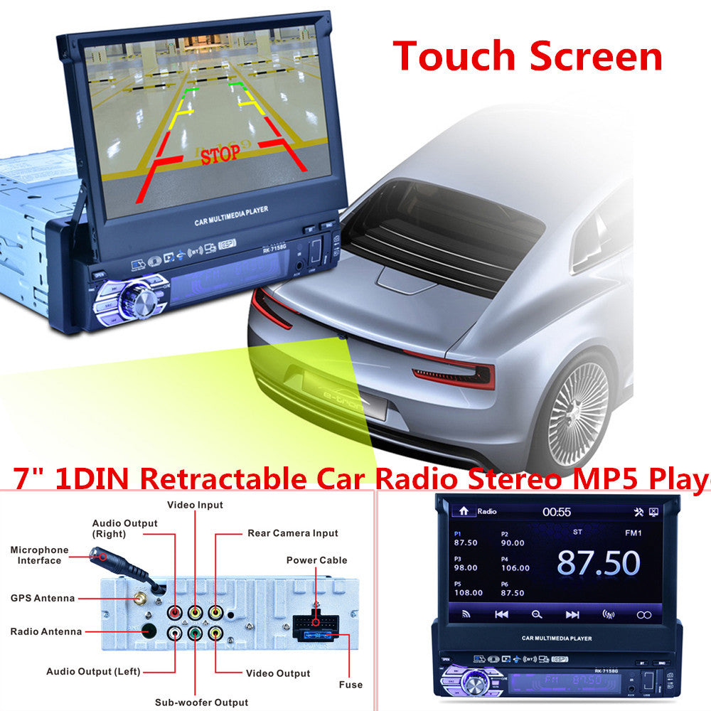 High-definition 7 1 DIN touchscreen car stereo Bluetooth MP5 player radio FM Navi USB GPS- n