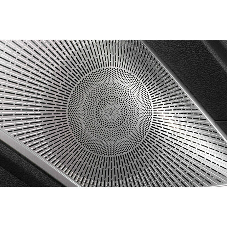 for Kia K5 2021-24 Silver Steel Car Inner Door Speaker Horn Frame Cover Trim 4X