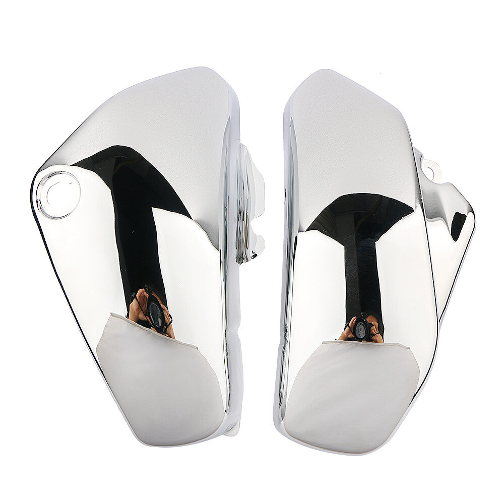 A pair of side battery shrouds made of chrome alloy are suitable for Suzuki Volusa C50 VL800