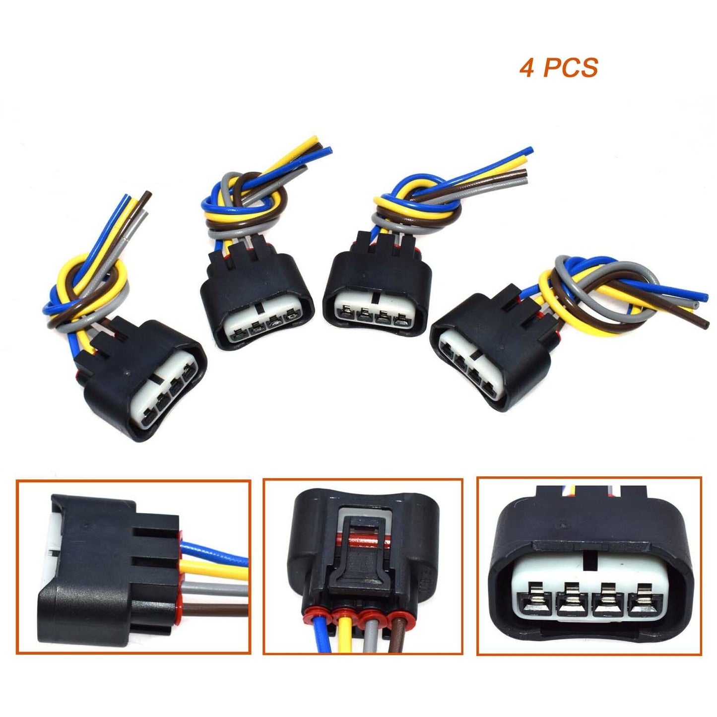 4-piece ignition coil female connector plug harness for Lexus 2AZFE 1ZFE brand new - n