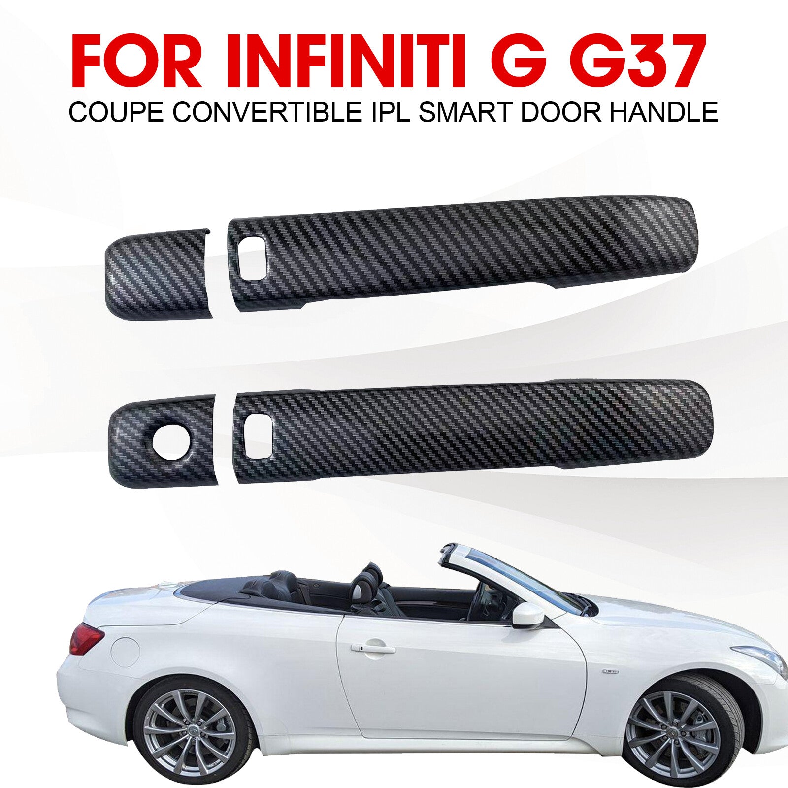 Adjustable IPL for Smart Door Handle Carbon Fiber Protective Cover for Infiniti G37 Coupe