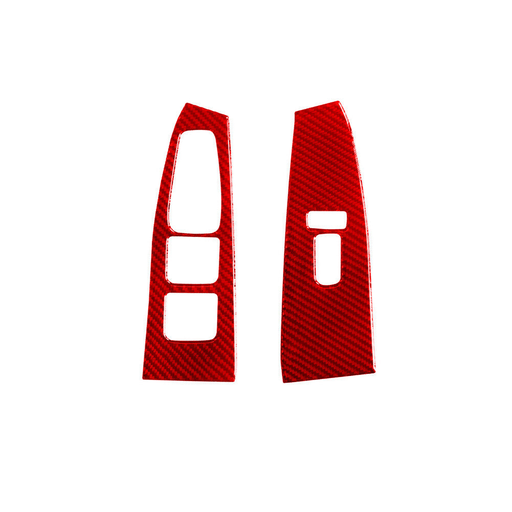 Red Carbon Fiber Overhead Console Frame Cover Trim for Hyundai Azera 2006-2011 v