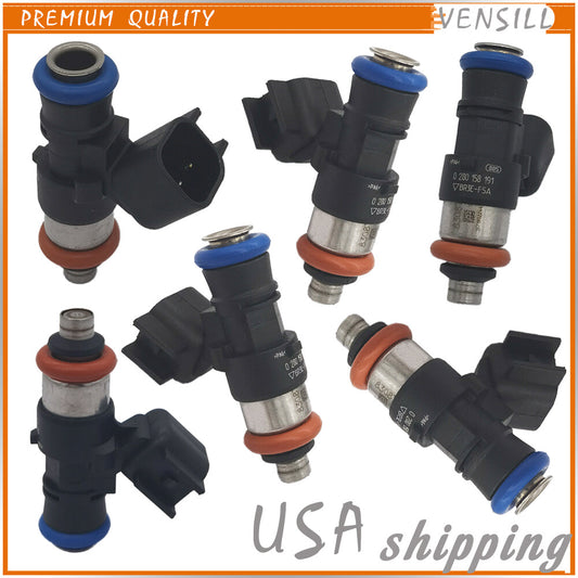 6PCS Fuel Injector 0280158191 for Ford Explorer Edge Flex for Mustang for Lincoln MKS