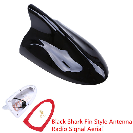 Car Auto Shark Fin Style Antenna Radio Signal Aerial with FM/AM Connection Cable Q