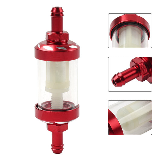 Universal 8MM 5/16 Inline Reusable Motorcycle Gas Fuel Filter Q