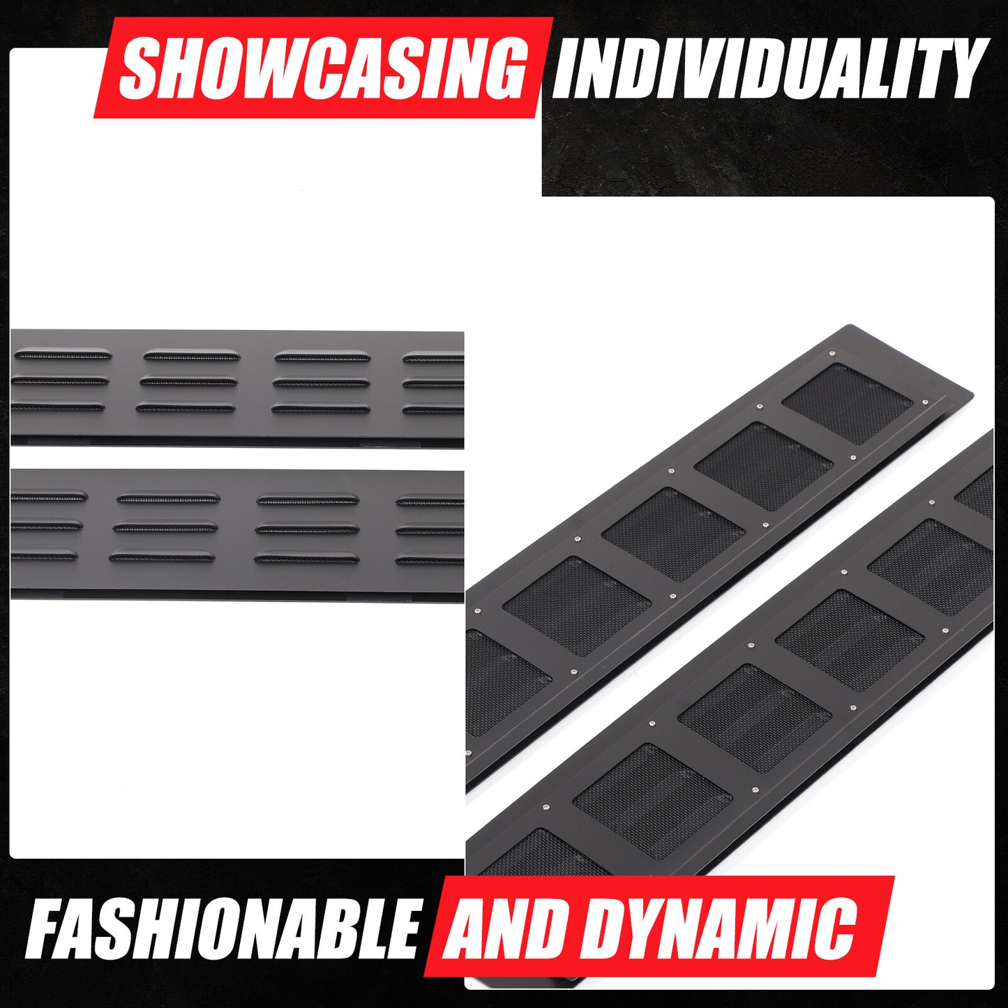 Rear window louver ventilation panel cover trim for Highlander 2022+- n