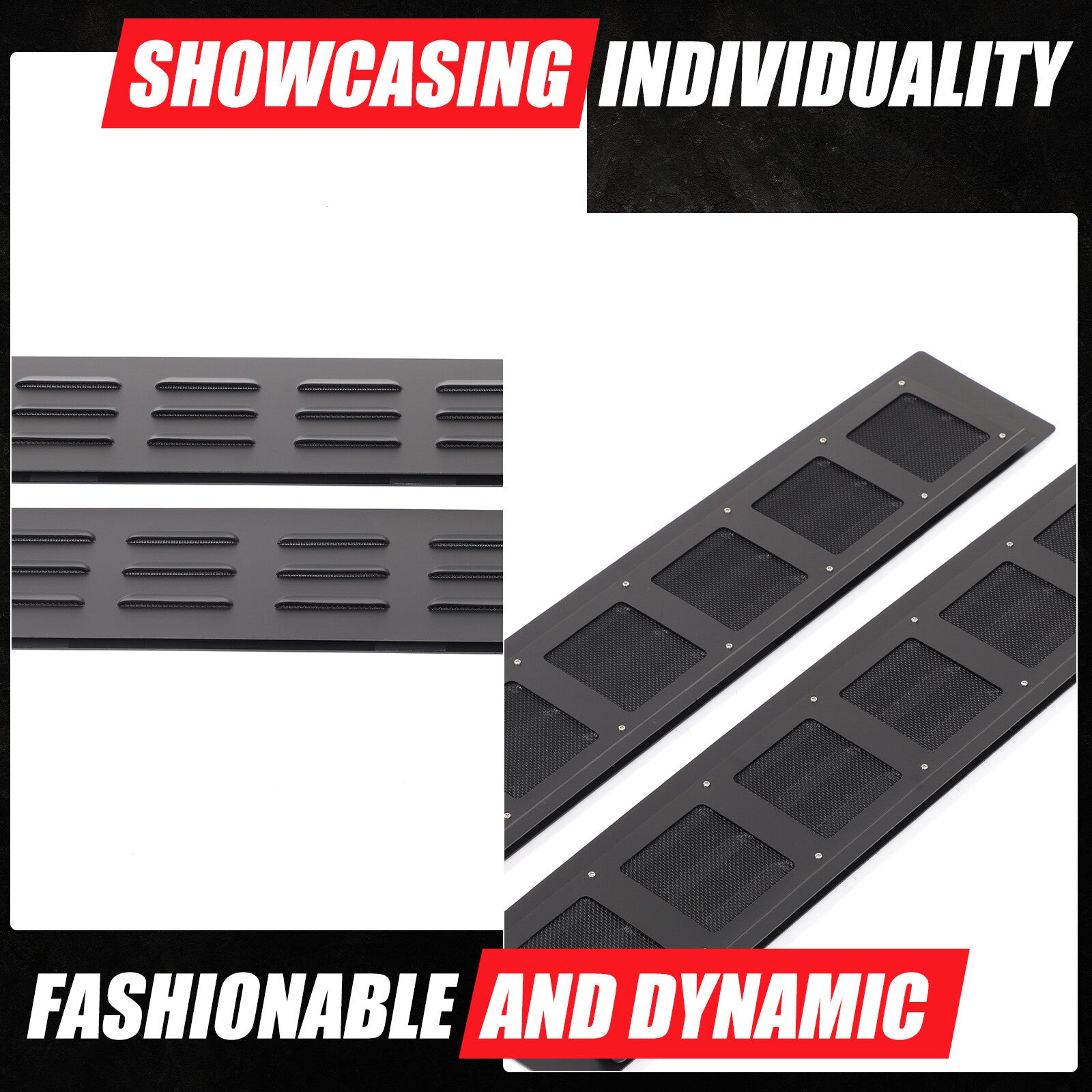 Rear window louver ventilation panel cover trim for Highlander 2022+- n