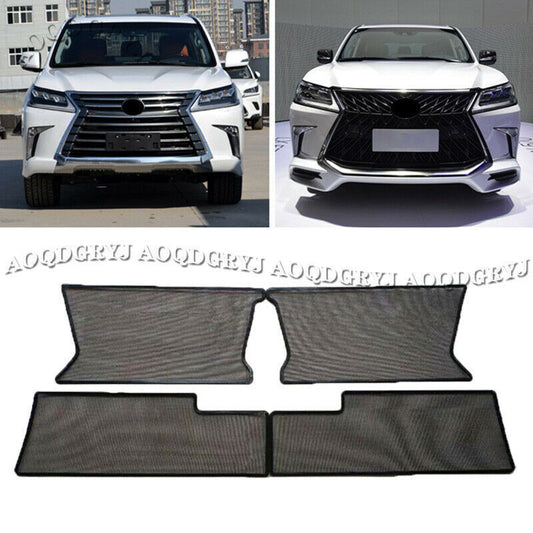 Stainless Front Grill Grille Grid Insect Proof Net 4pc for LEXUS LX570 2016-2021