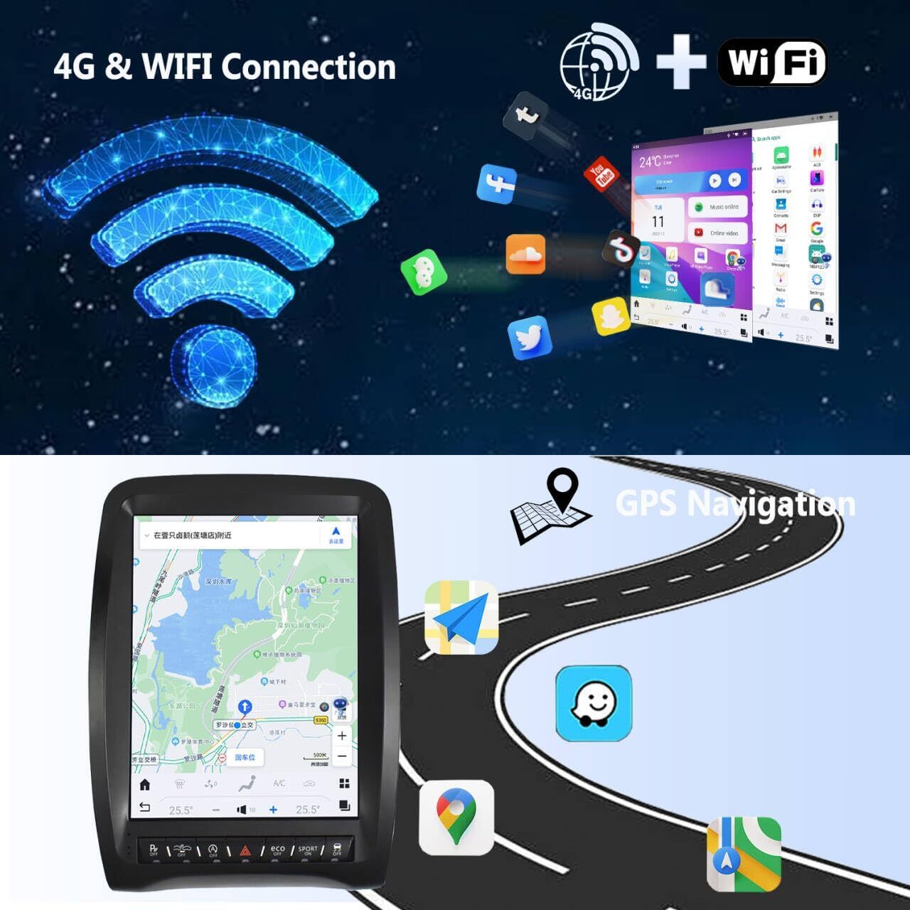 13 Screen Android12 Stereo Gps Radio Carplay for Dodge Durango 2014-2020 n