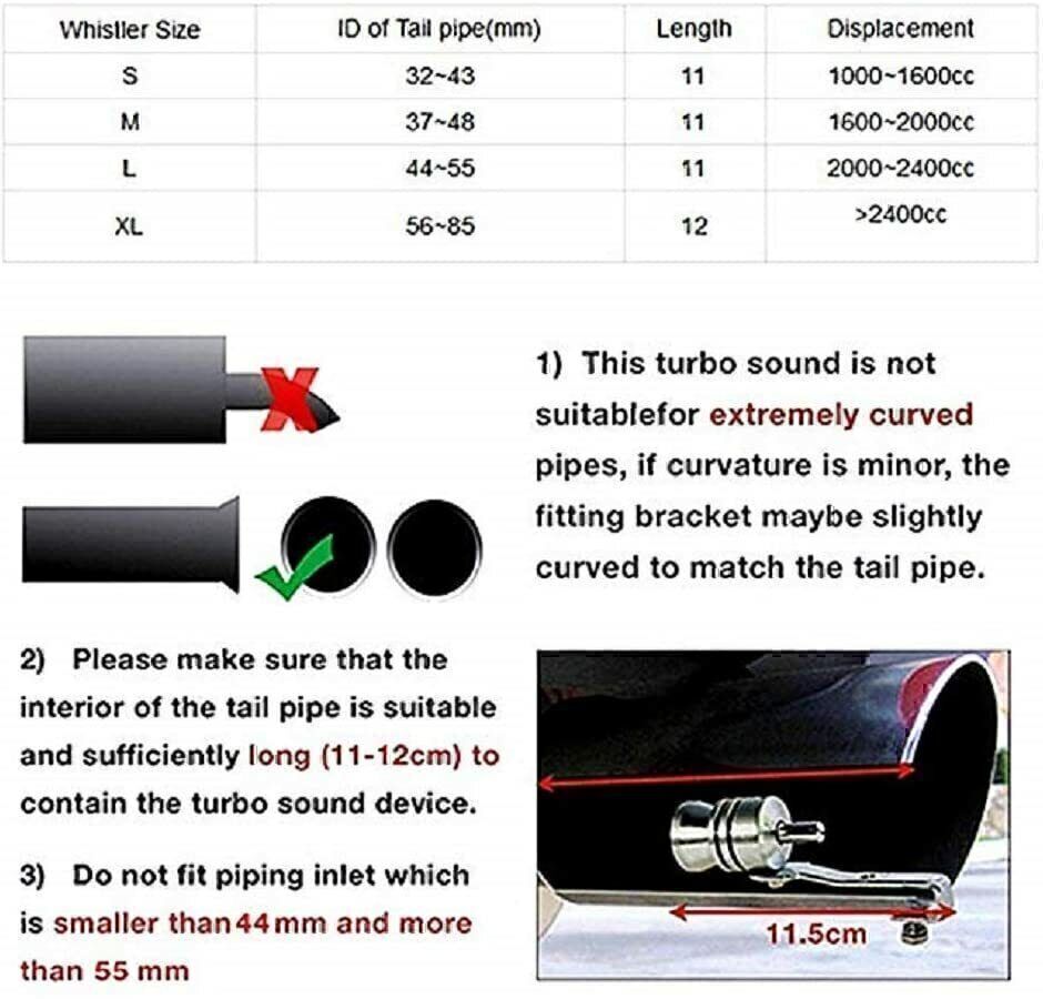 NEW Aluminum Turbo Sound Exhaust Muffler Pipe Whistle Blow off Valve Car