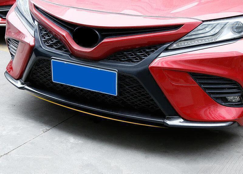 for Toyota for Camry Se Xse 18-20 Carbon Fiber Front Bumper Bottom Guard Cover 3PCS