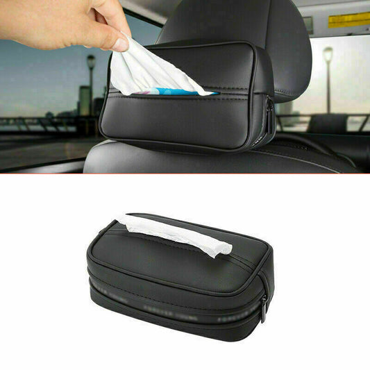 1P Black Leather Tissue Box Pumping Paper Napkin for Toyota FJ Cruiser 2007-2014