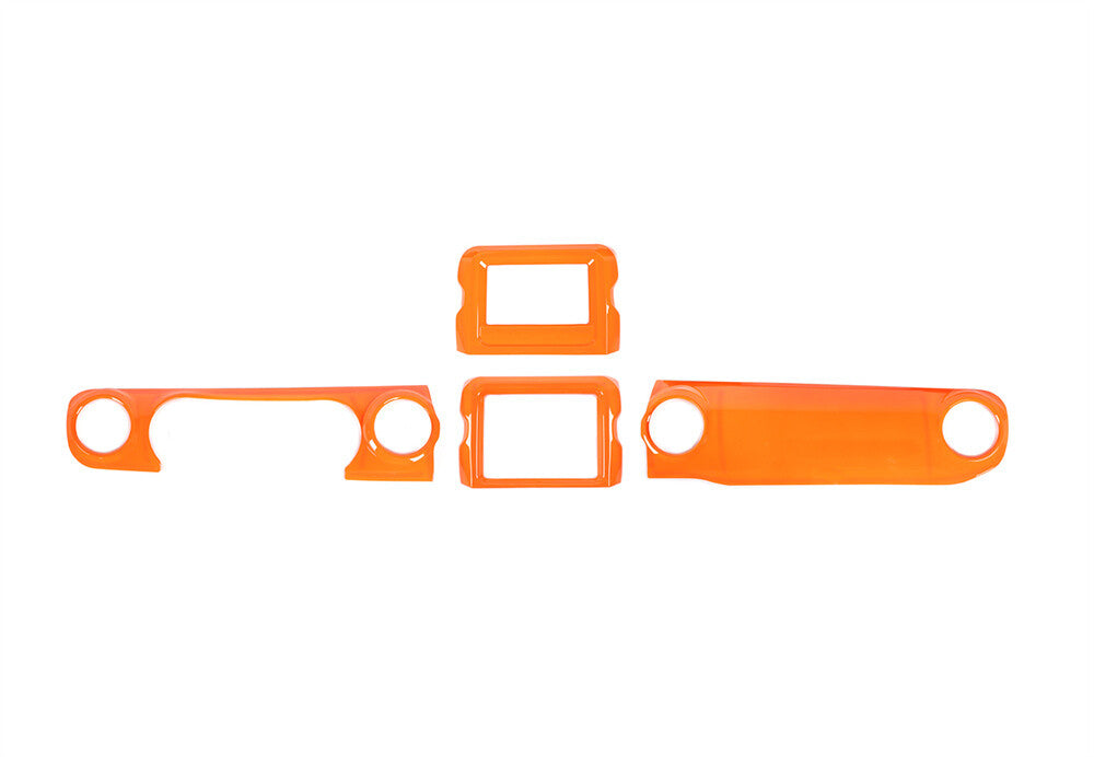 for Jeep for Wrangler JL JT 2018+ Orange Dashboard Central Control Navigation Trim¡Á4