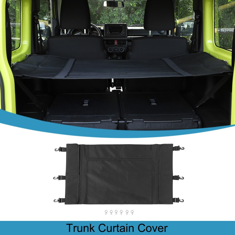 Rear Trunk Curtain Luggage Cover Storage Bag Net for Suzuki for Jimny JB64 2019-2023