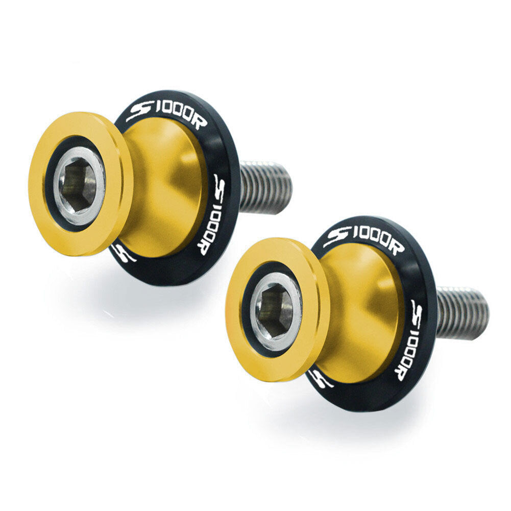 for BMW S1000R S1000RR 2014-18 Swingarm Spools Coil Slider Stand Screws M8 Gold