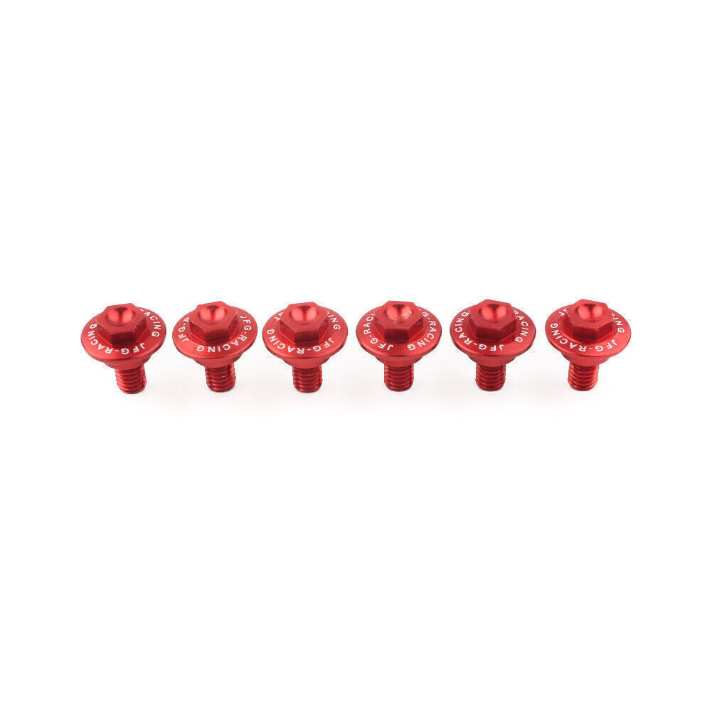 6x Red Front Fork Guard Bolts Screw Fit for Honda CR125 250 CRF250R 250X 450R