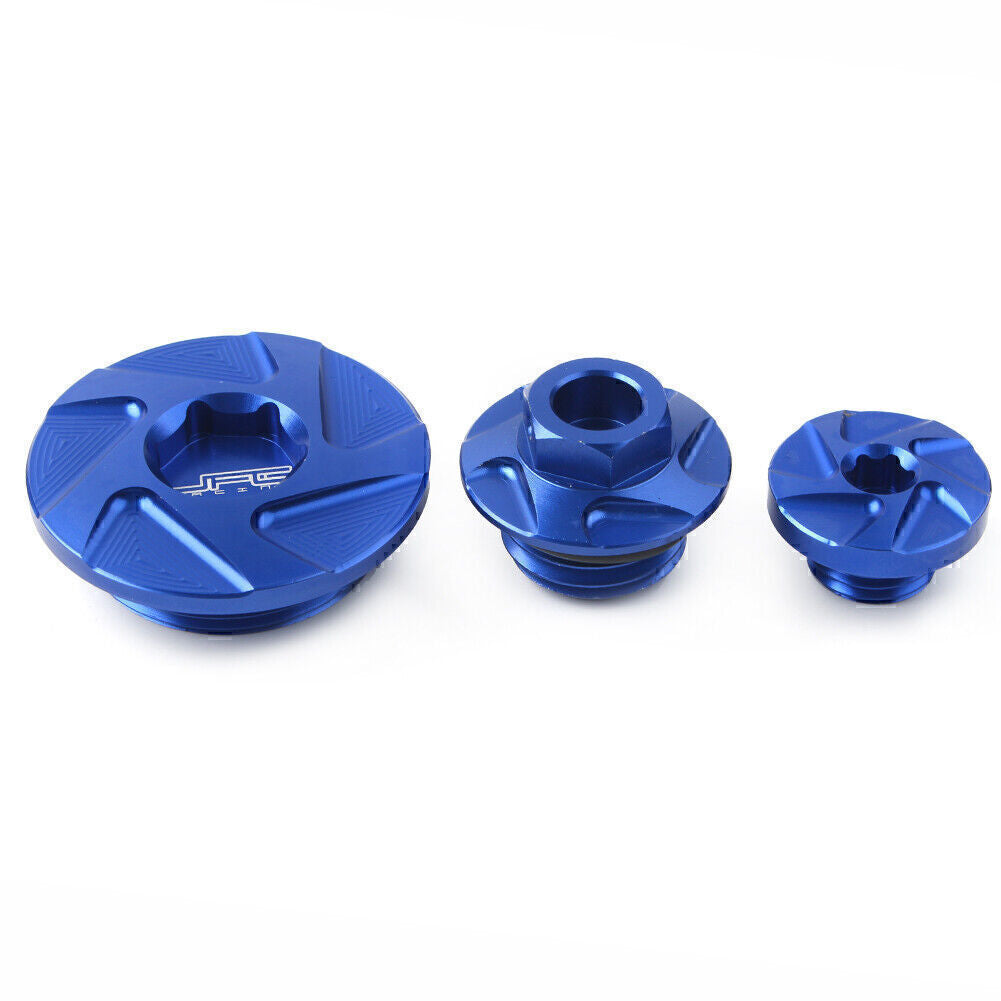 For YZ250F 01-13 YZ450F 03-05 Blue CNC Engine Timing Oil Filter Plugs Bolts Q