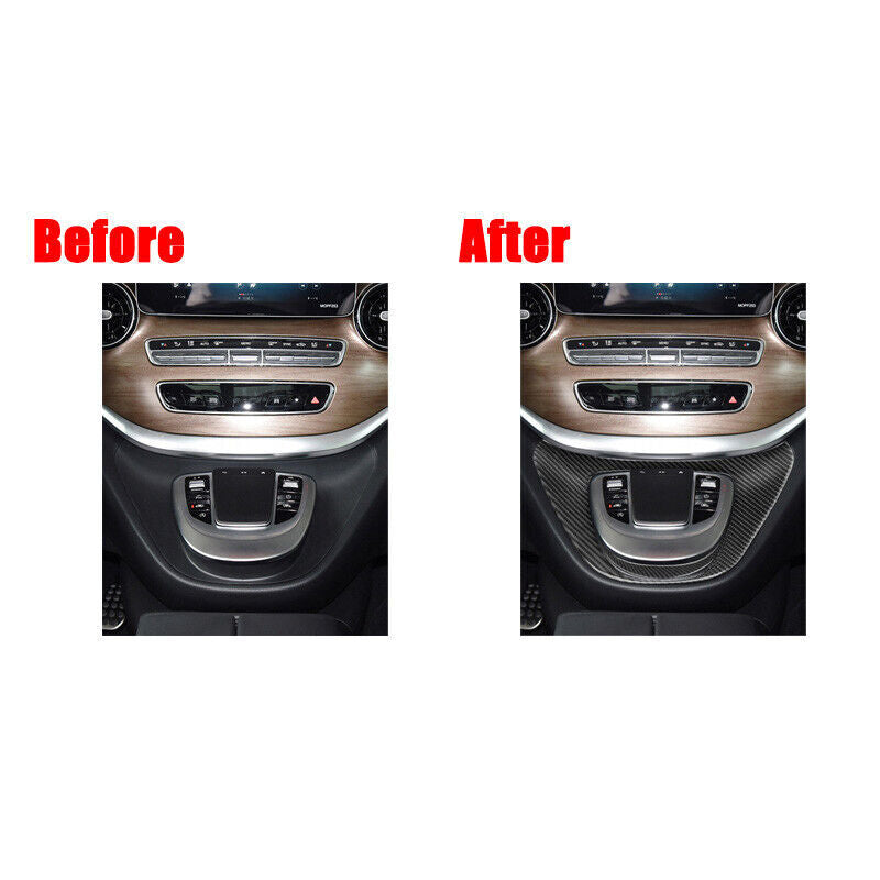 Carbon fiber decorative sticker for V250 center console multimedia panel (16-21) n